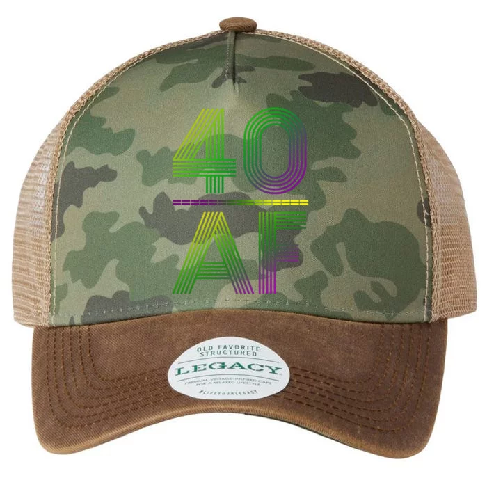 40 Af Vintage 40th Birthday Gift Legacy Tie Dye Trucker Hat