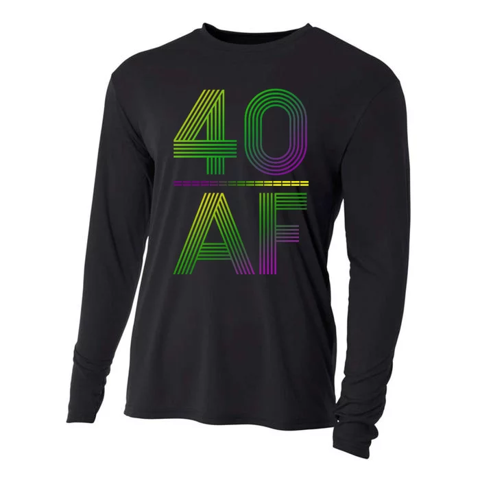 40 Af Vintage 40th Birthday Gift Cooling Performance Long Sleeve Crew