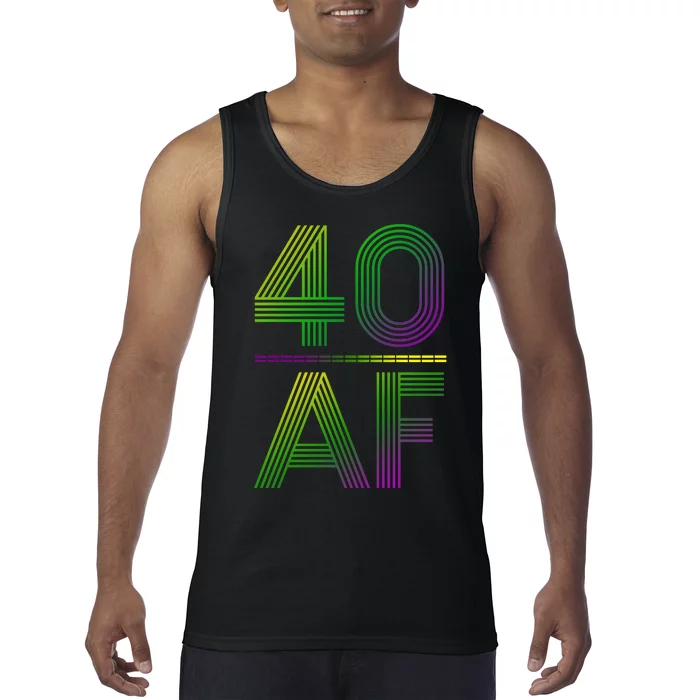 40 Af Vintage 40th Birthday Gift Tank Top