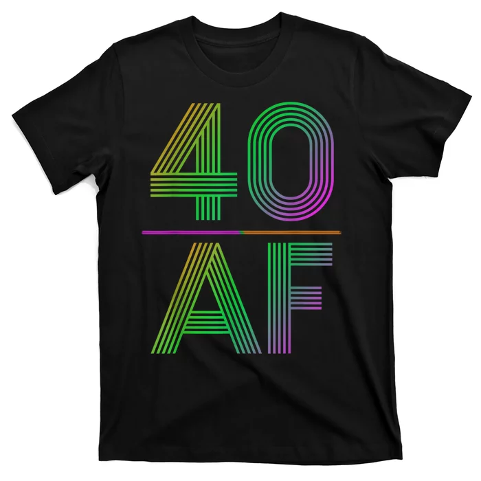 40 Af Vintage 40th Birthday Funny Gift T-Shirt