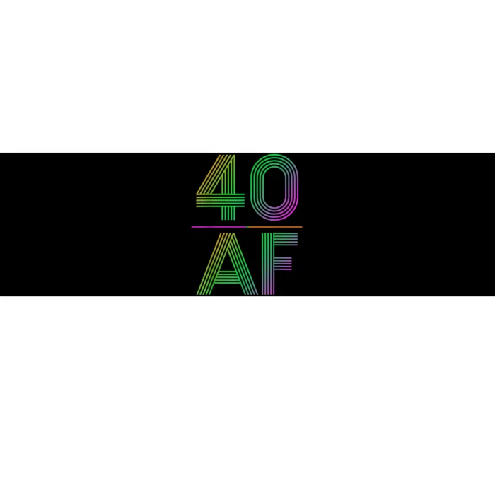 40 Af Vintage 40th Birthday Funny Gift Bumper Sticker