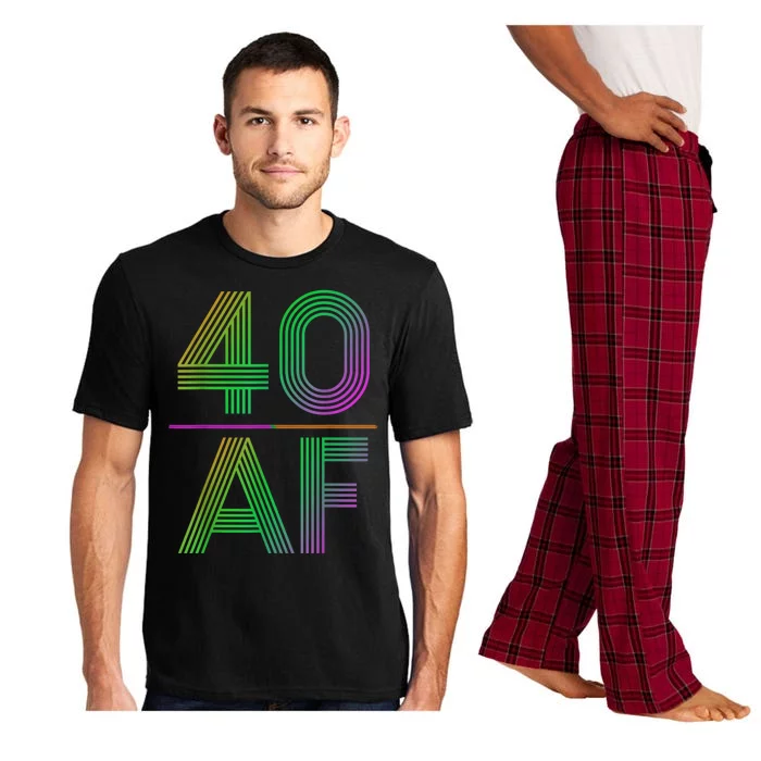 40 Af Vintage 40th Birthday Funny Gift Pajama Set