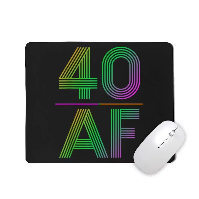 40 Af Vintage 40th Birthday Funny Gift Mousepad