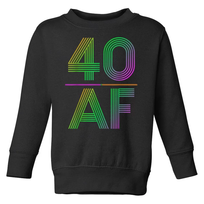 40 Af Vintage 40th Birthday Funny Gift Toddler Sweatshirt