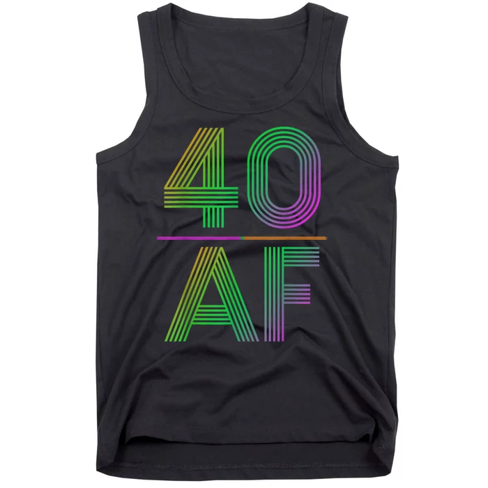 40 Af Vintage 40th Birthday Funny Gift Tank Top