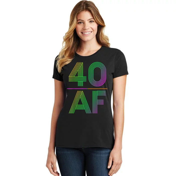 40 Af Vintage 40th Birthday Funny Gift Women's T-Shirt