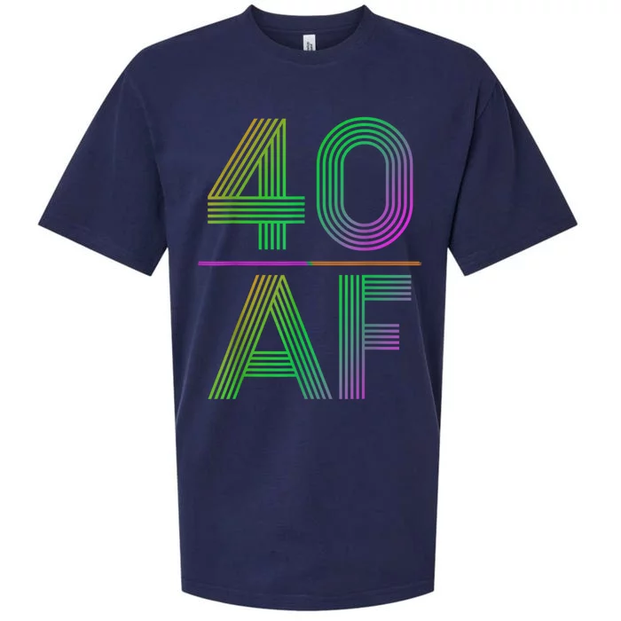 40 Af Vintage 40th Birthday Funny Gift Sueded Cloud Jersey T-Shirt