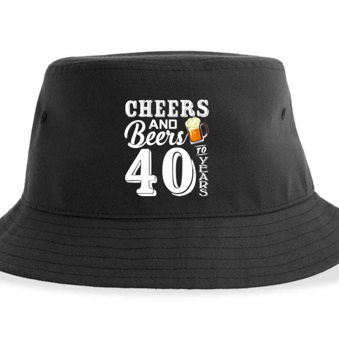 40th Birthday 1979 40th Anniversary Beer Lover Tee Sustainable Bucket Hat