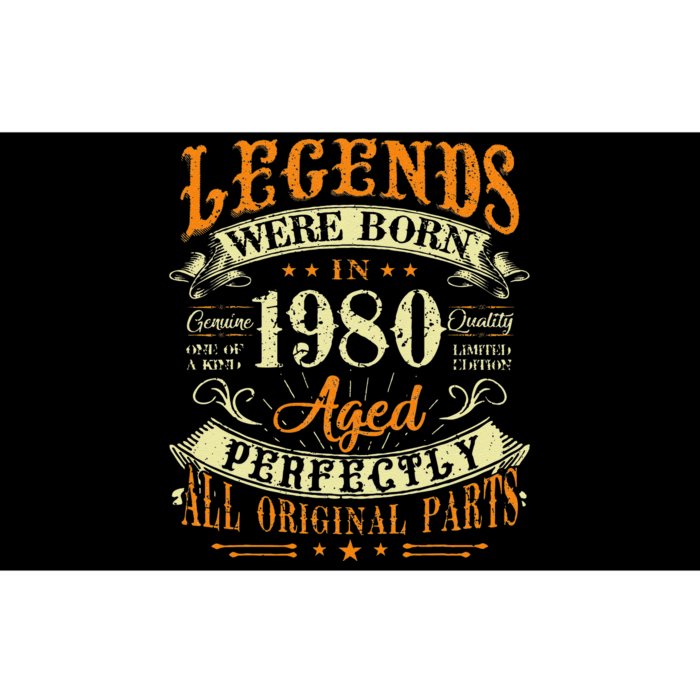 43th Birthday 43 Years Old Vintage Legends Born In 1980 Bumper Sticker