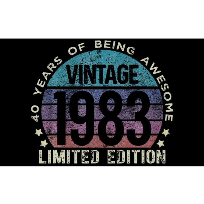 40th Birthday 40 Year Old Gifts Vintage 1983 Limited Edition Cute Bumper Sticker