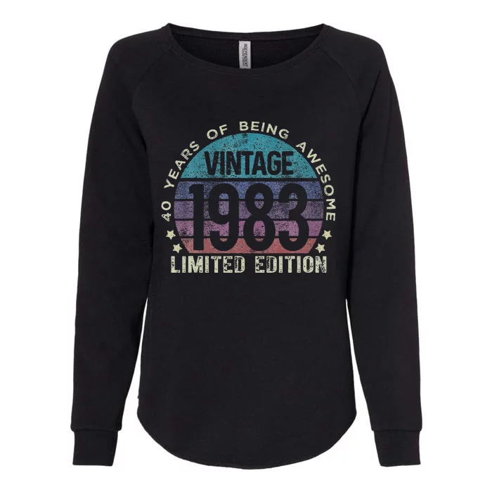 40th Birthday 40 Year Old Gifts Vintage 1983 Limited Edition Cute Womens California Wash Sweatshirt