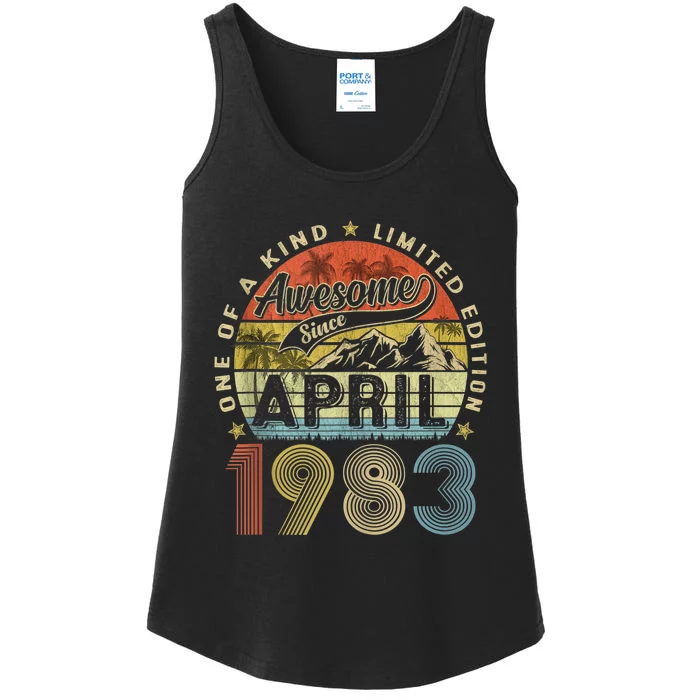 40th Birthday Awesome Since April 1983 40 Years Old Gift Ladies Essential Tank