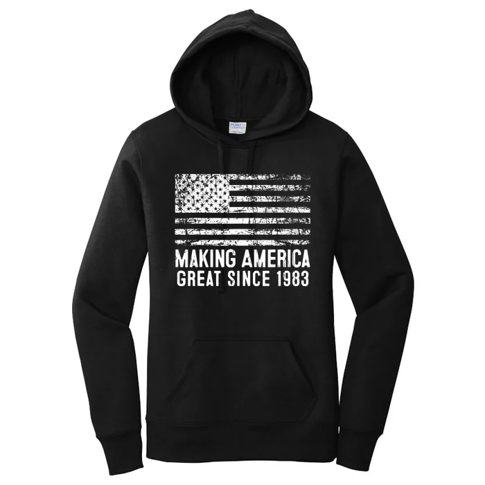 40th Birthday,Making America Great Since 1983 Women's Pullover Hoodie