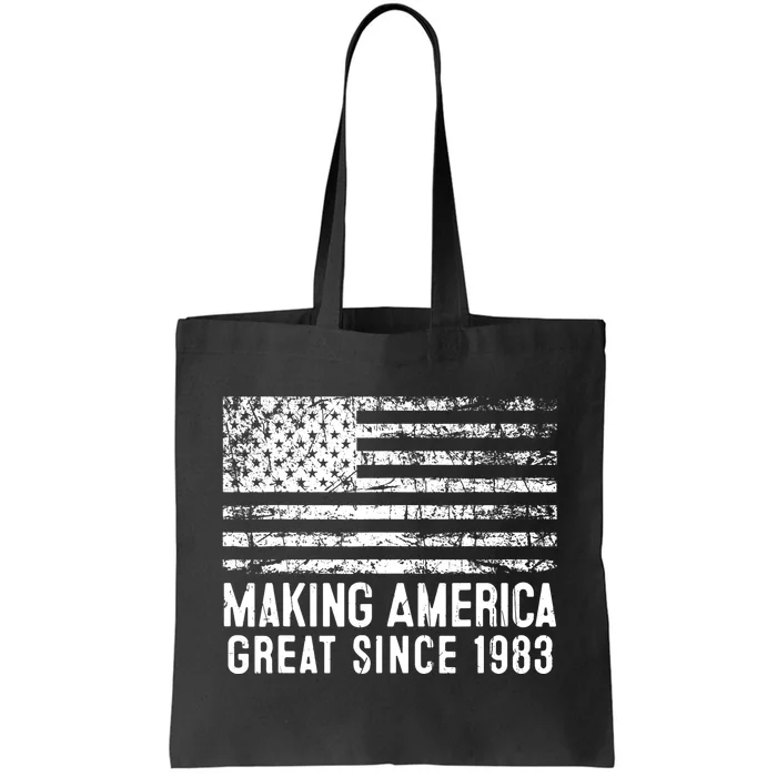 40th Birthday,Making America Great Since 1983 Tote Bag