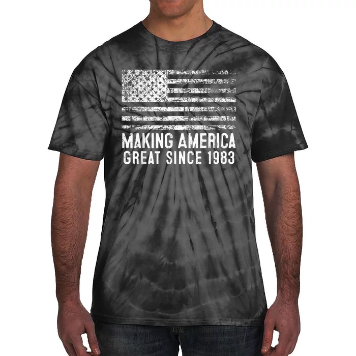 40th Birthday,Making America Great Since 1983 Tie-Dye T-Shirt