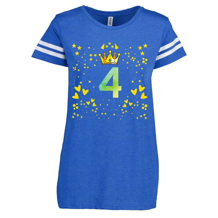 4th Birthday Anniversaries Enza Ladies Jersey Football T-Shirt