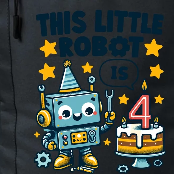 4th Birthday Boy 4 Year Old Robotics Robot 4th Birthday Daily Commute Backpack