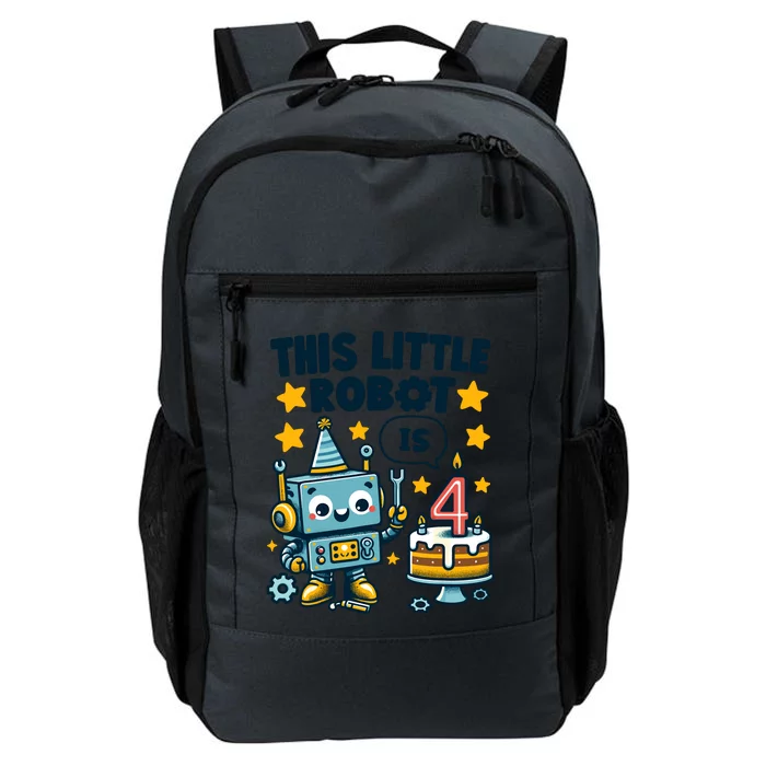 4th Birthday Boy 4 Year Old Robotics Robot 4th Birthday Daily Commute Backpack