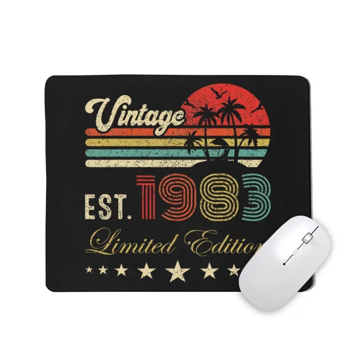 40th Birthday Born 1983 Vintage Limited Edition 40 Birthday Mousepad