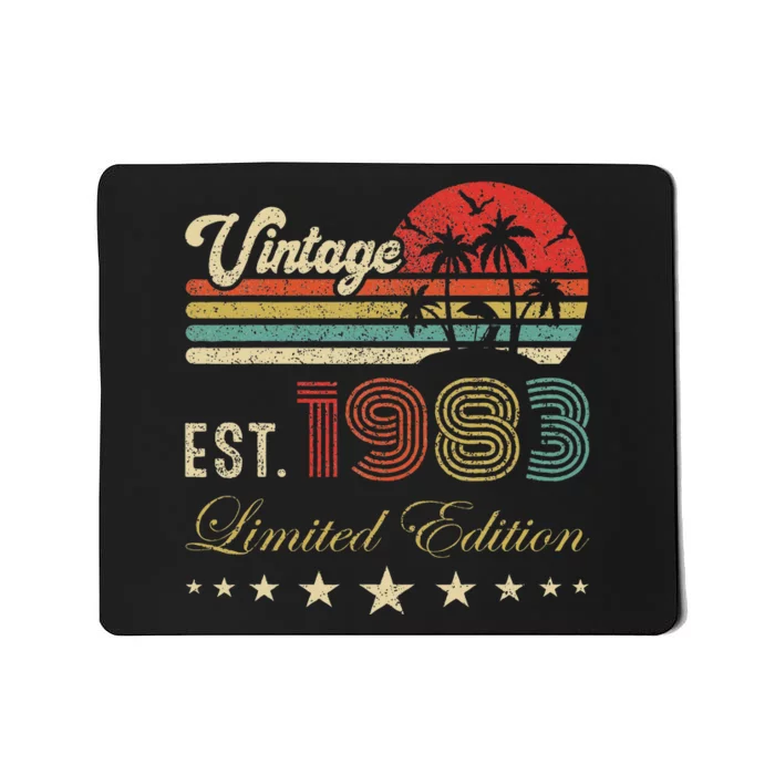 40th Birthday Born 1983 Vintage Limited Edition 40 Birthday Mousepad