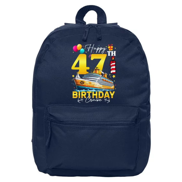 47th Birthday Cruise Vacation Cruise Ship 47 Birthday Party 16 in Basic Backpack