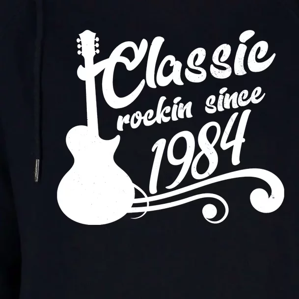 40th Birthday Classic Rockin Since 1984 Womens Funnel Neck Pullover Hood