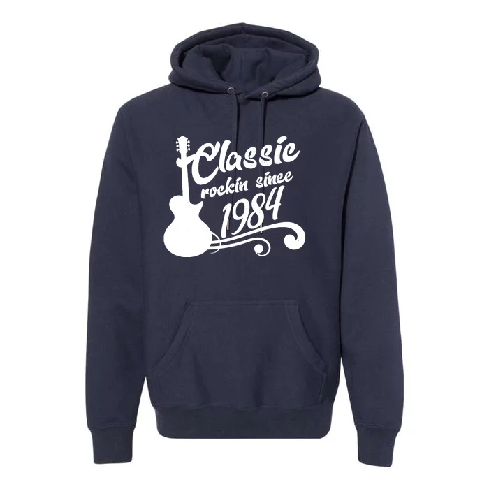 40th Birthday Classic Rockin Since 1984 Premium Hoodie