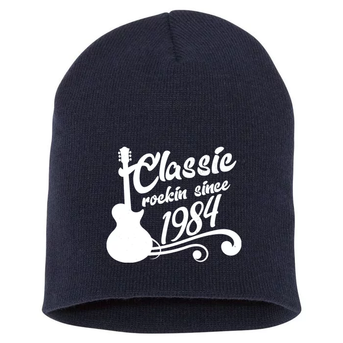 40th Birthday Classic Rockin Since 1984 Short Acrylic Beanie