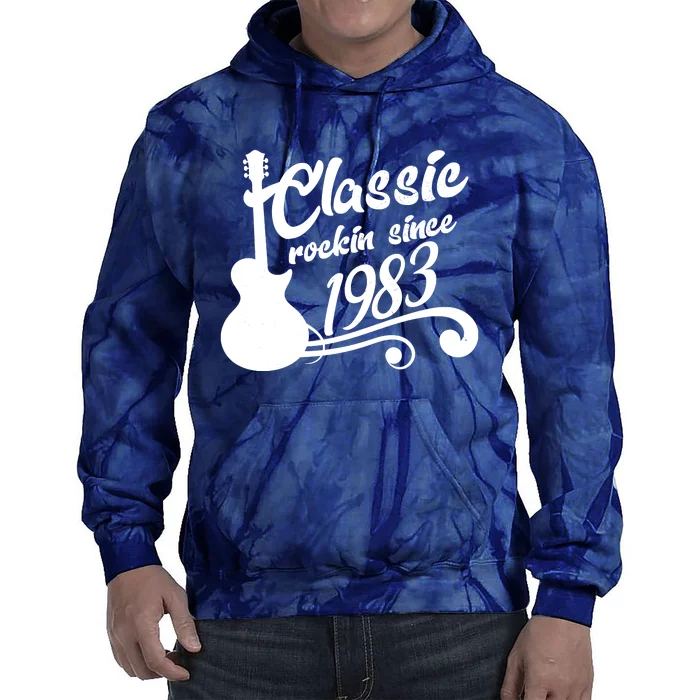 40th Birthday Classic Rockin Since 1983 Tie Dye Hoodie