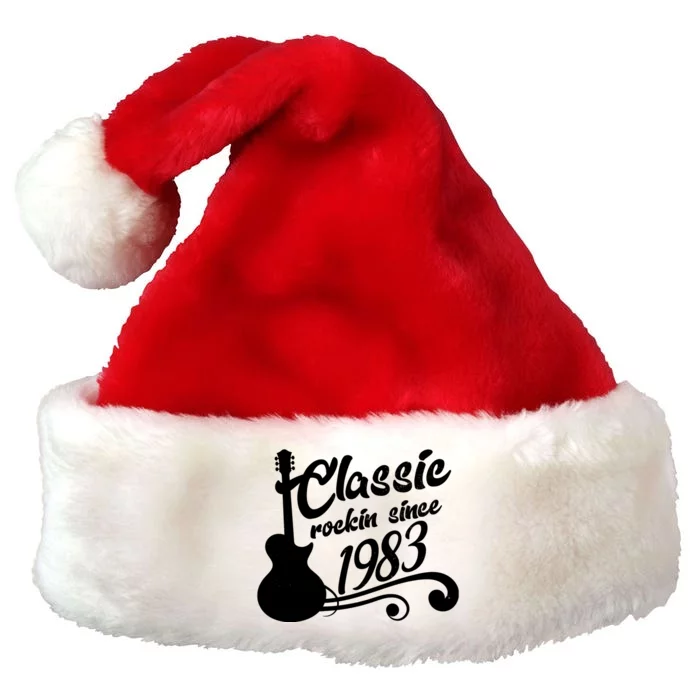 40th Birthday Classic Rockin Since 1983 Premium Christmas Santa Hat