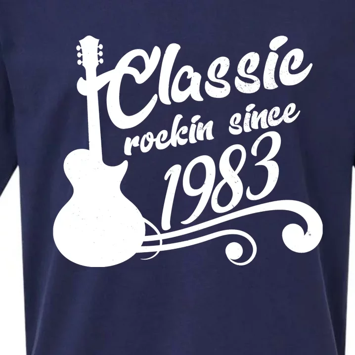 40th Birthday Classic Rockin Since 1983 Sueded Cloud Jersey T-Shirt