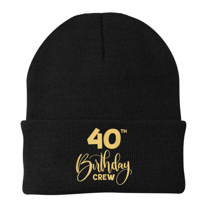 40th Birthday Crew for Gifts Birthday Party Group Family Knit Cap Winter Beanie