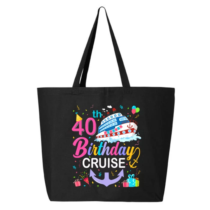 40th Birthday Cruise 40 Years Old Cruising Crew Bday Party 25L Jumbo Tote