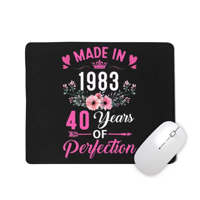 40 Birthday Decorations Women Female 40Th Bday 1983 Birthday Mousepad