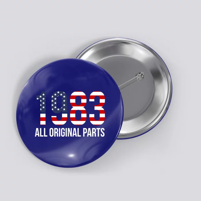 40th Birthday Design – 1983 Us America Flag Cute Gift Button