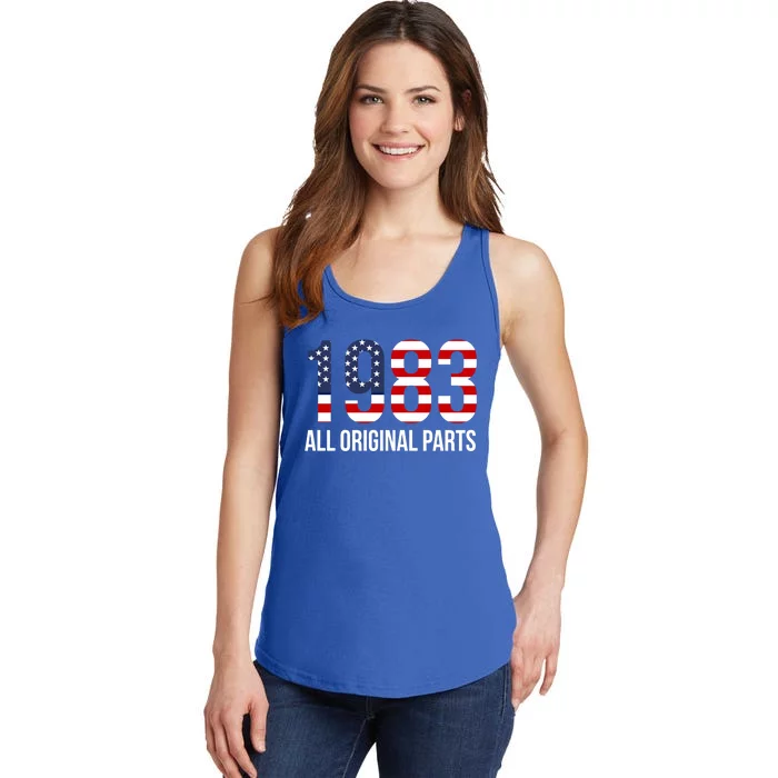 40th Birthday Design – 1983 Us America Flag Cute Gift Ladies Essential Tank