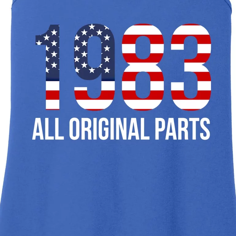 40th Birthday Design – 1983 Us America Flag Cute Gift Ladies Essential Tank