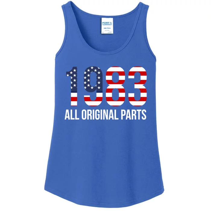 40th Birthday Design – 1983 Us America Flag Cute Gift Ladies Essential Tank