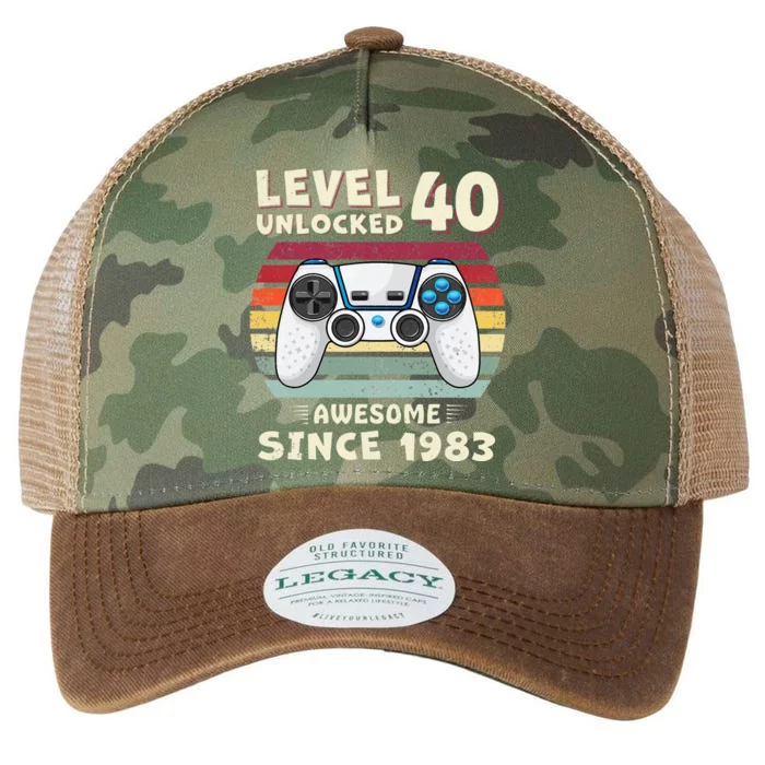 40 Birthday Decorations Gamer Men Video 1983 40th Birthday Legacy Tie Dye Trucker Hat