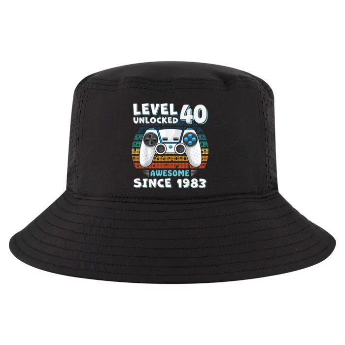 40 Birthday Decorations Gamer m.e.n Video 1983 40th Birthday Cool Comfort Performance Bucket Hat