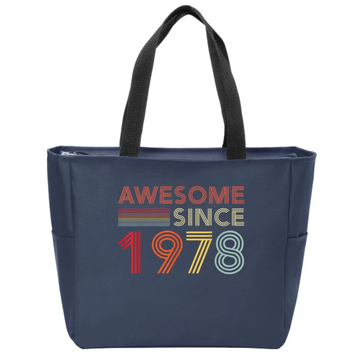 45 Birthday Decorations  Wo 1978 BDay 45th Birthday Zip Tote Bag