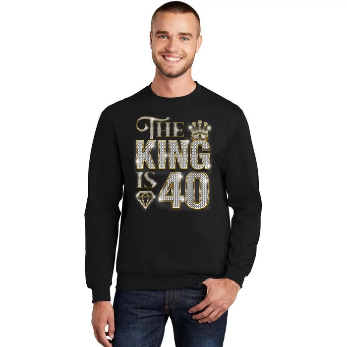 40th Birthday Decorations 1983 Birthday The King Is 40 Sweatshirt