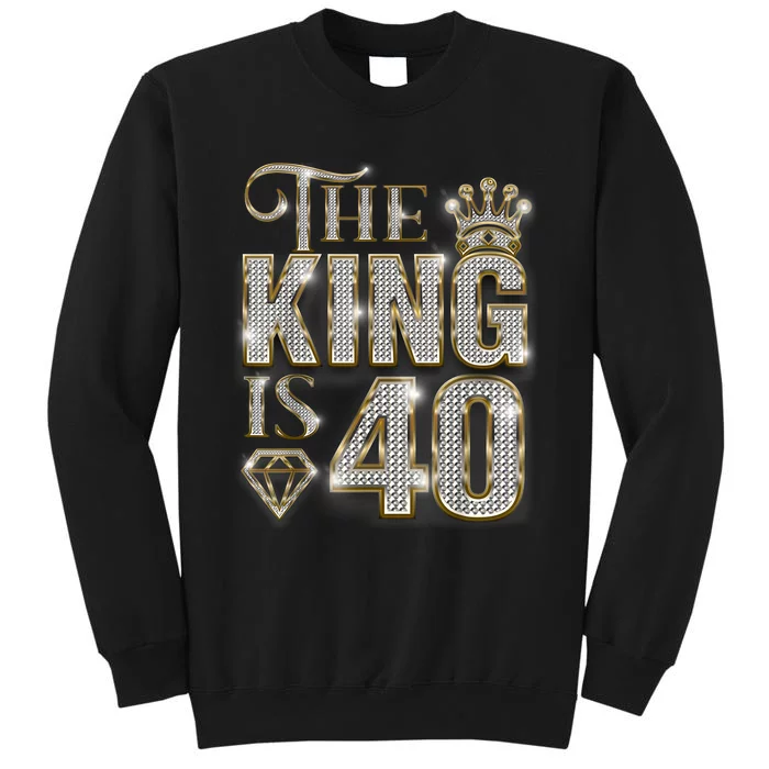 40th Birthday Decorations 1983 Birthday The King Is 40 Sweatshirt