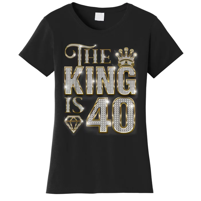 40th Birthday Decorations 1983 Birthday The King Is 40 Women's T-Shirt