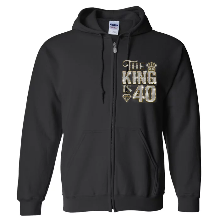 40th Birthday Decorations 1983 Birthday The King Is 40 Full Zip Hoodie