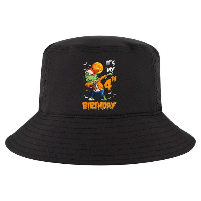 4th Birthday Dabbing Zombie Halloween Costume Cool Comfort Performance Bucket Hat