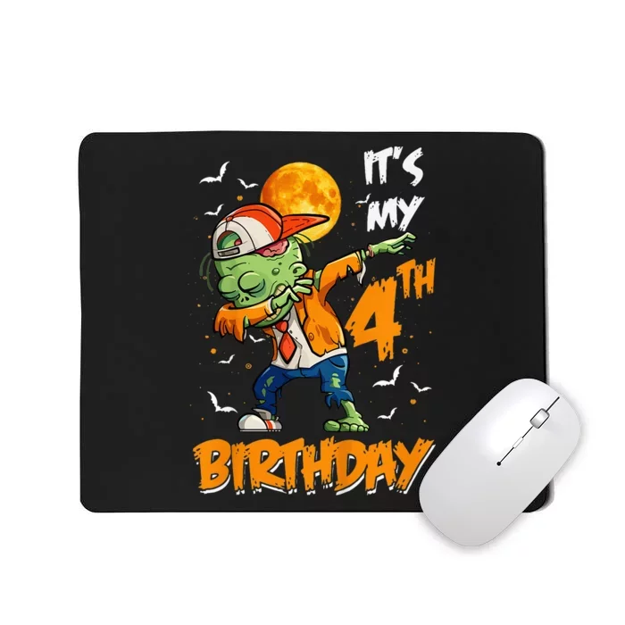 4th Birthday Dabbing Zombie Halloween Costume Mousepad