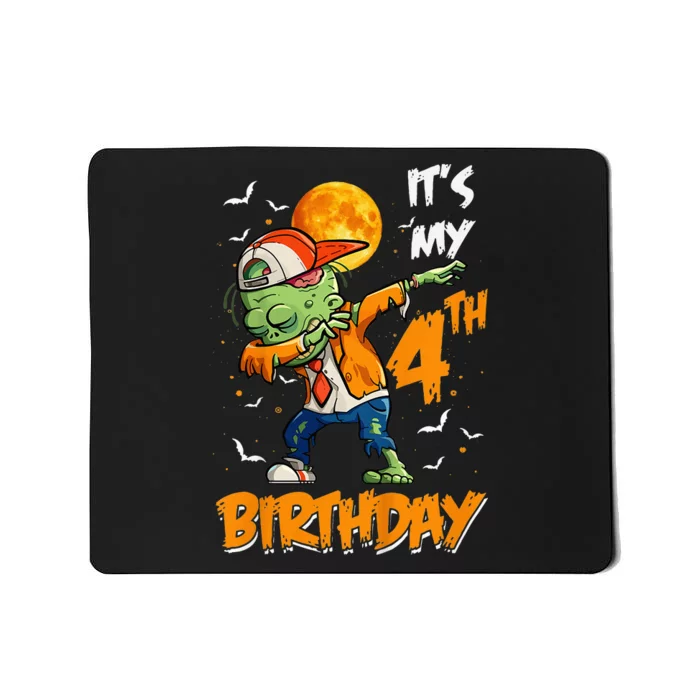 4th Birthday Dabbing Zombie Halloween Costume Mousepad