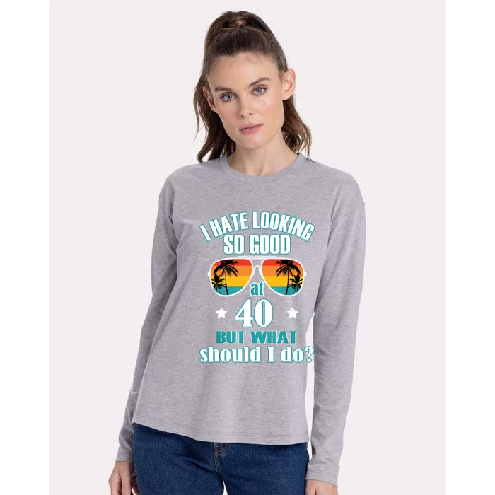 40th Birthday For Men Women 40th Anniversary Womens Cotton Relaxed Long Sleeve T-Shirt