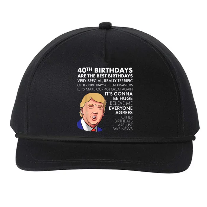 40th Birthday Gift Funny Trump Quote Shirt For m.e.n shirt Snapback Five-Panel Rope Hat